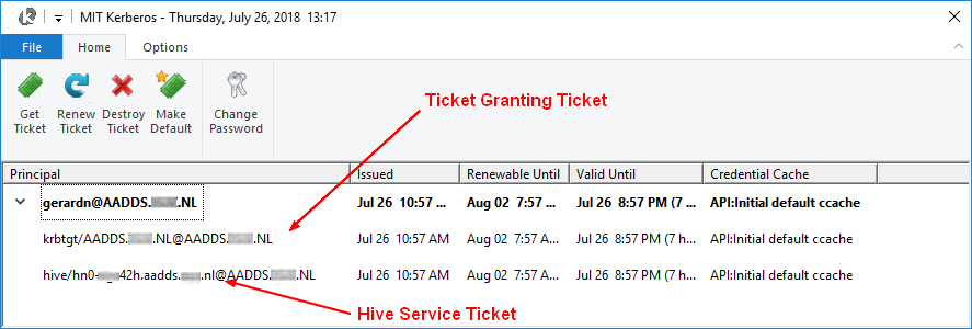 Mit Kerberos Ticket Manager