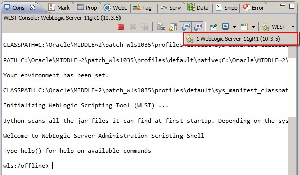 Eclipse Wlst Console