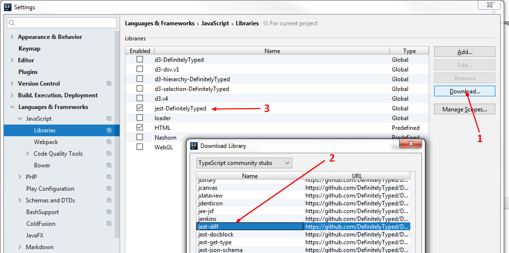 Jest As Global Library Intellij