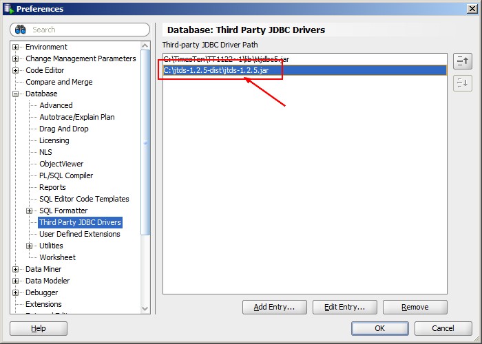 Sql Developer Jtds Driver