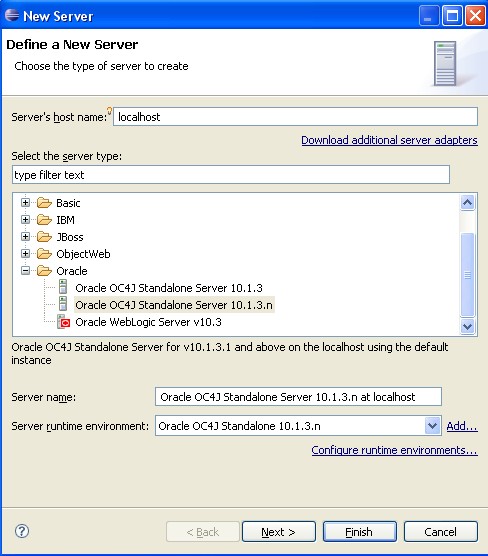 Oc4j Eclipse Newserver Page2