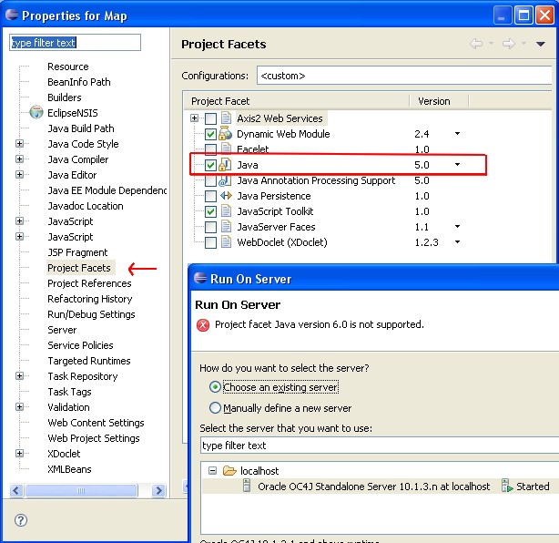 Projectfacetproperties