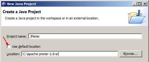 Jmeter Eclipse Project Path