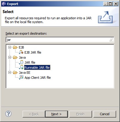 Eclipse Export Runnable Jar 1