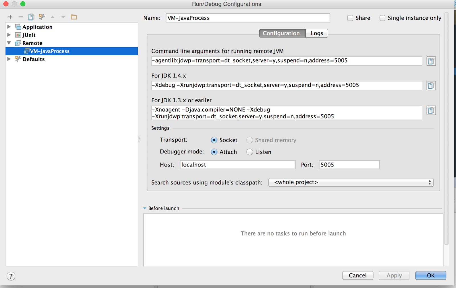 Intellij Run Debug Remote