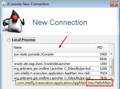 Jconsole New Connection Jmxhello