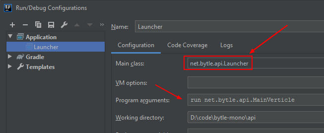 Vertx Launcher Extension Custom Idea Run