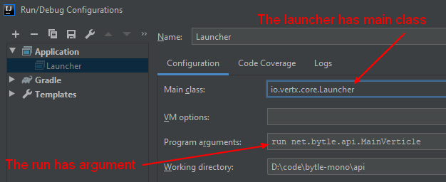 Vertx Launcher Idea Run