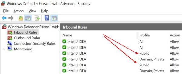 Idea Firewall Public Allow