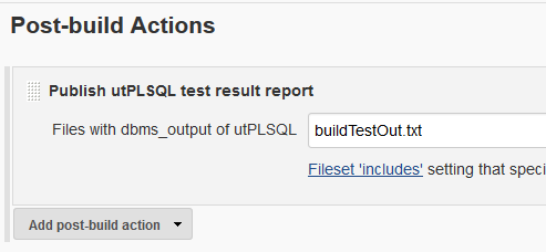 Jenkins Utplsql Post Build
