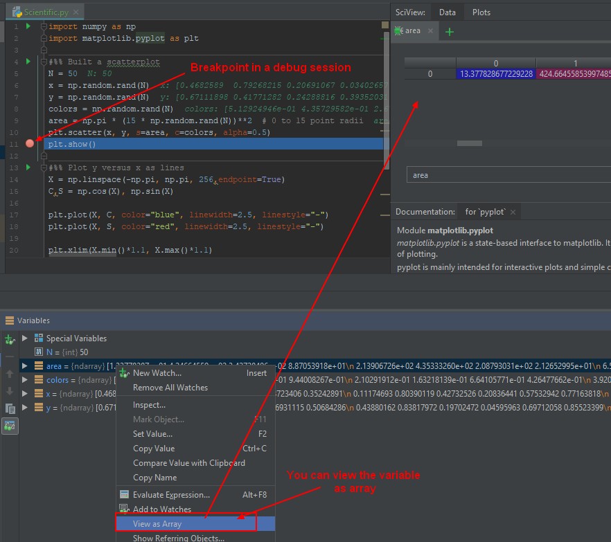 Idea Python Scientific View As Array