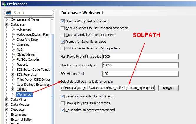 Sqldeveloper Sqlpath
