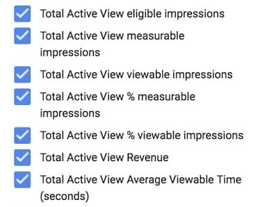 Active View Metrics