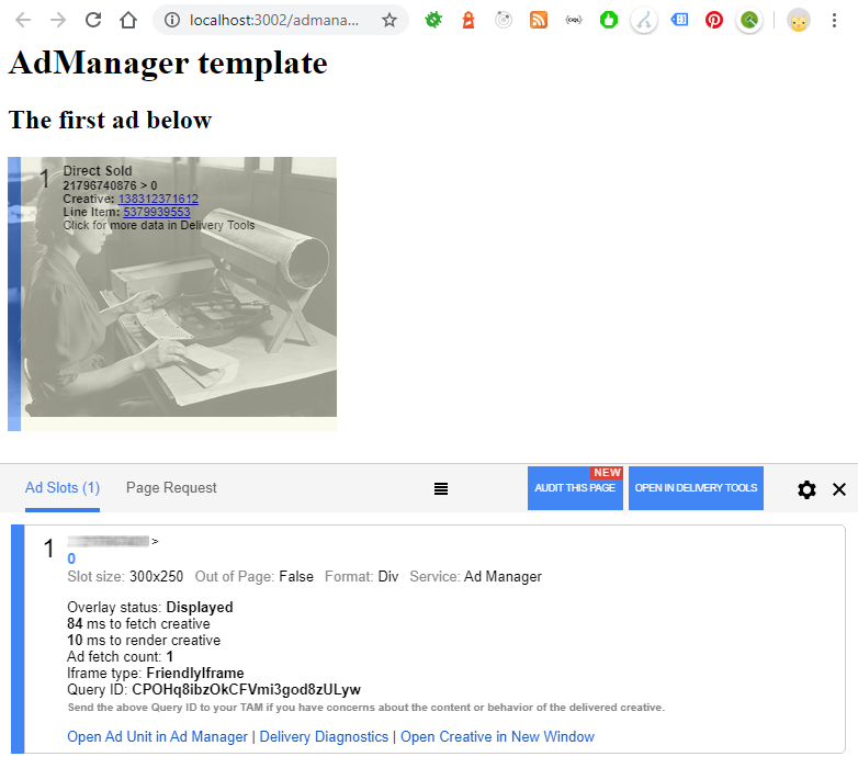 Admanager Delivery Tool Ad Present Getting Started
