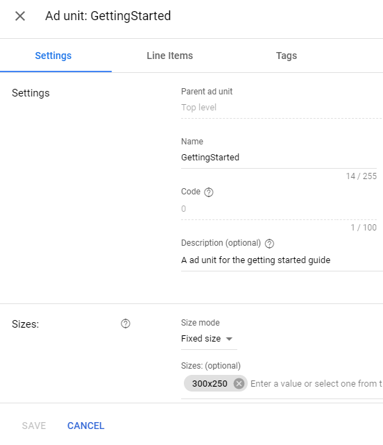 Admanager Getting Started Adunit