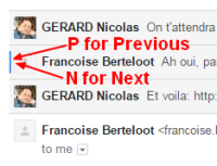 Gmail Message Np Shortcut