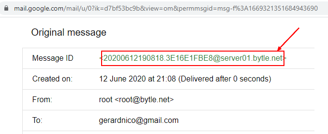 Gmail Original Message Id