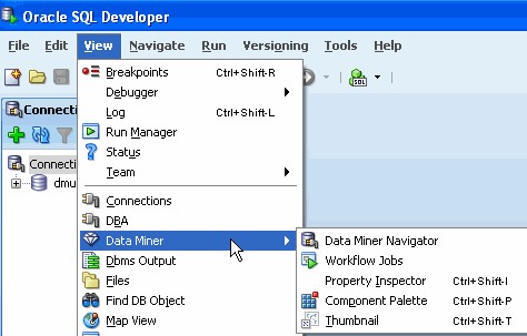 Odm Sql Developer View Data Miner