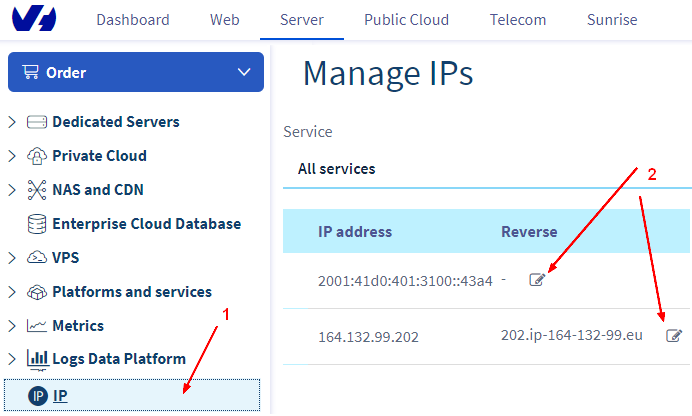 Ovh Cloud Panel Reverse Dns