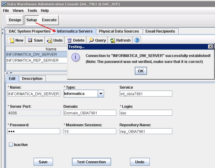 Obia Dac Setup Informatica Servers Dw