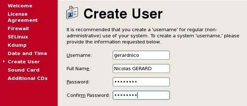 Oel5 Install 18 Create User