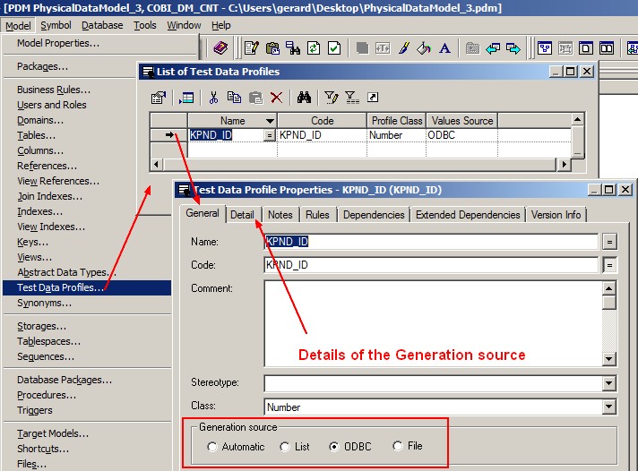 Powerdeisgner Test Data Profiles