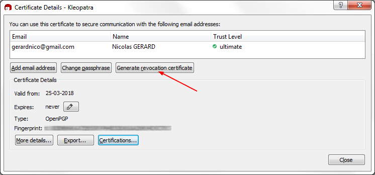 Gpg Kleopatra Revocation Certificate