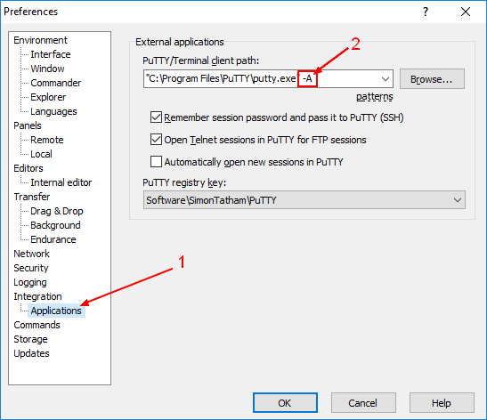 Putty Agent Forwarding Via Winscp