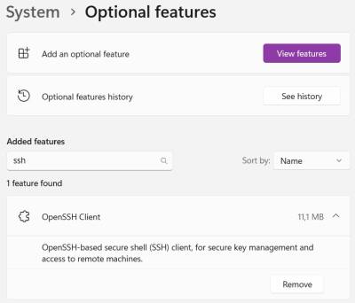 Windows Install Openssh