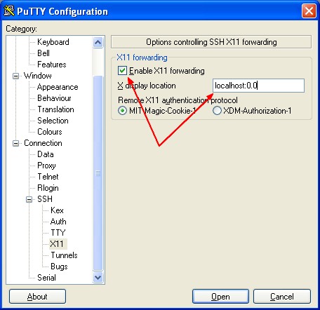 Putty X Forwarding