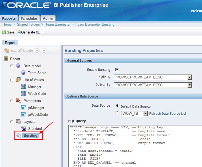 Bip Bursting Properties