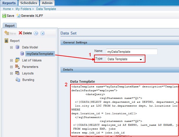 Bip Data Template 10g