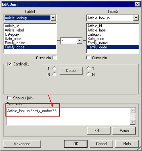 Bobj Self Restricting Join Properties