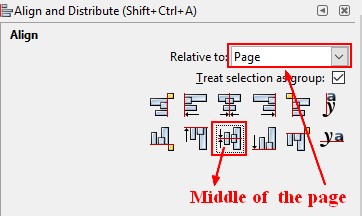 Inkscape Middle Of The Page