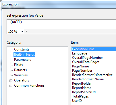 Ssrs Parameter System