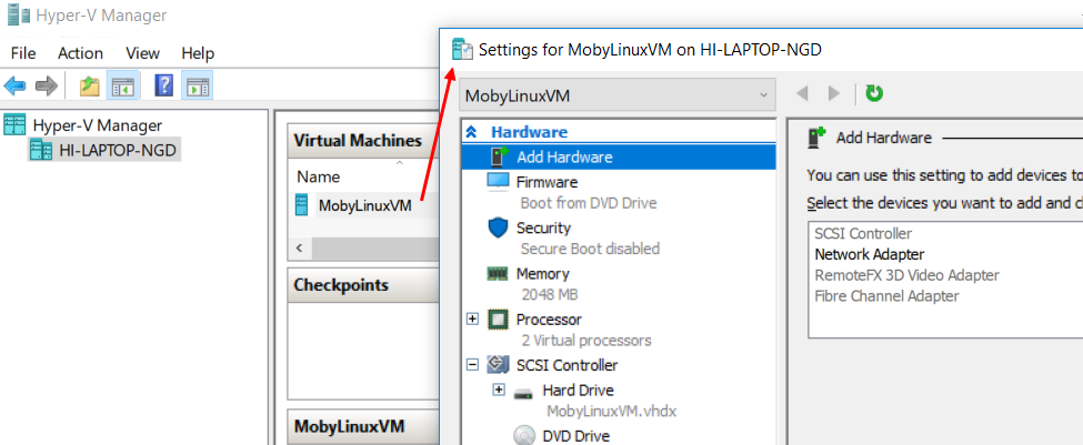 Docker Hyperv Moby