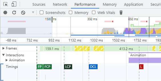 Browser Devtool Performance Page Load Timing