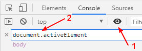 Devtool Track Active Element