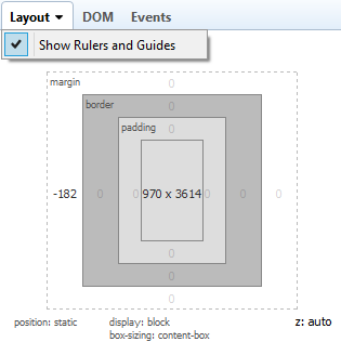 Firebug Layout