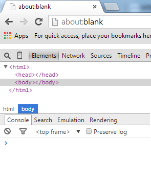 Chrome Javascript Console