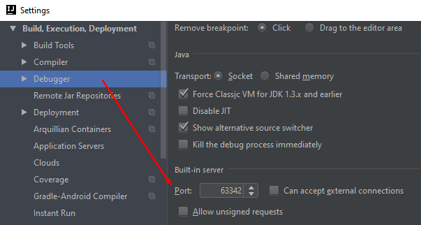 Idea Built In Web Server