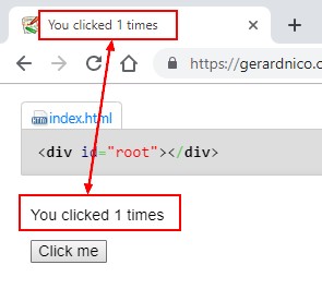 React Hook Side Effect Doc Title
