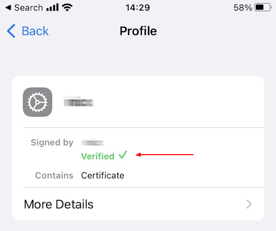 Iphone Profile Verified