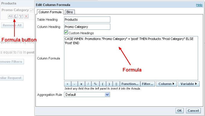 Obiee New Dimension Formula