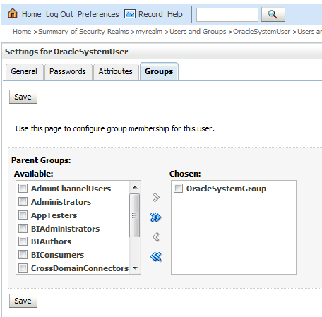 Oraclesystemusergroup
