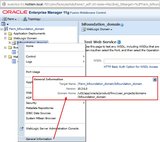 Weblogic Domain General Information