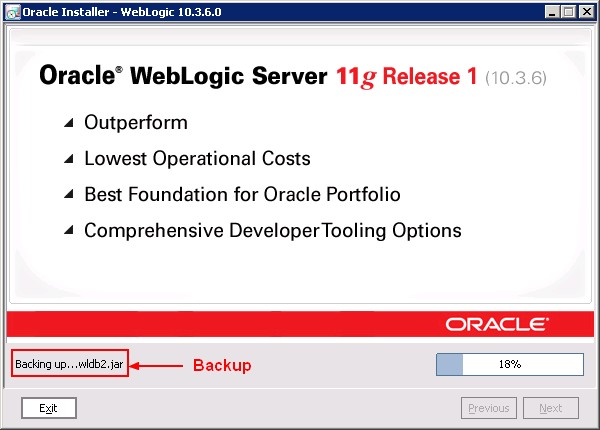Weblogic Oracle Installer Backup